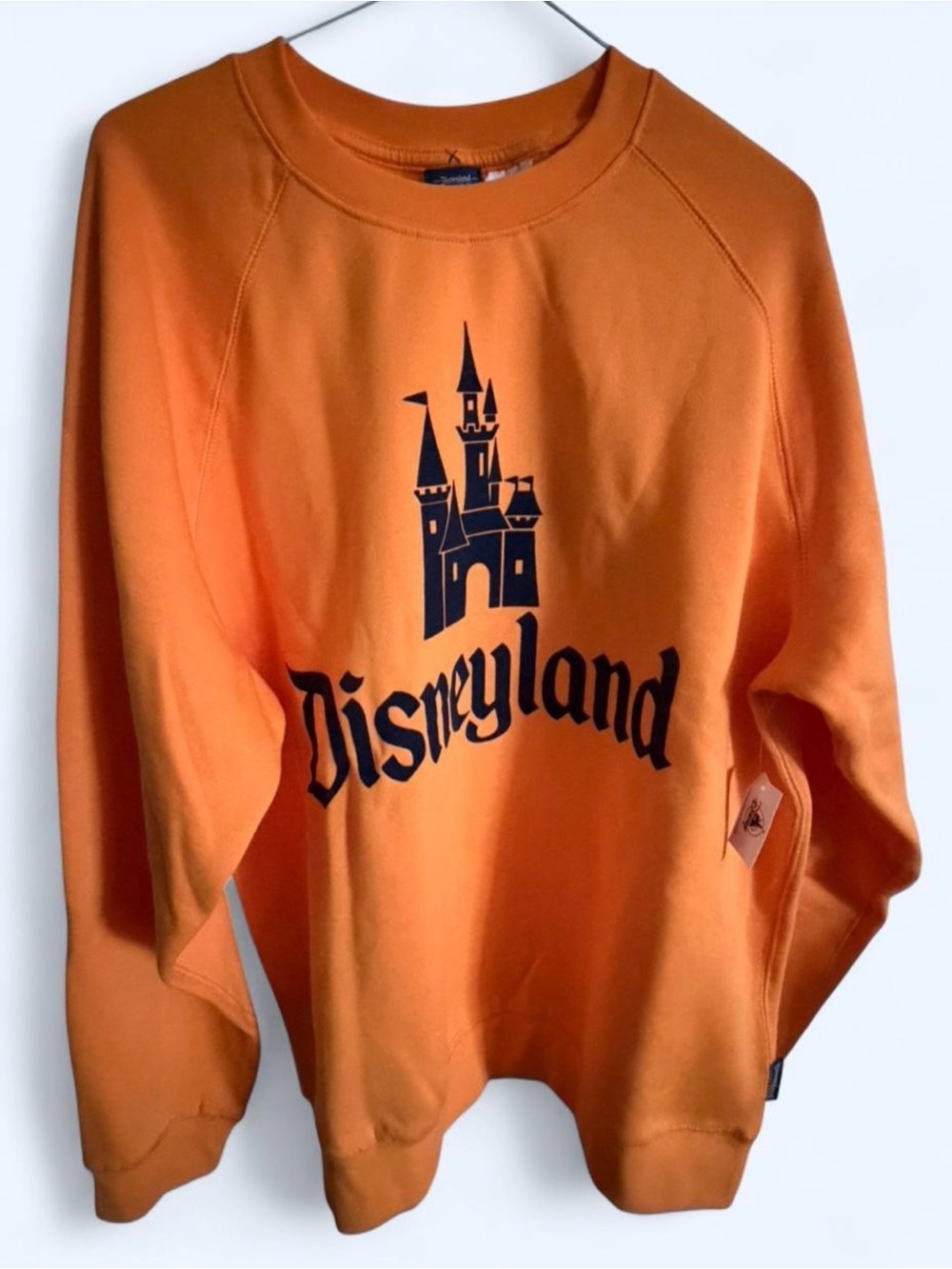 Disney Orange Disneyland Castle Crewneck Sweatshirt
